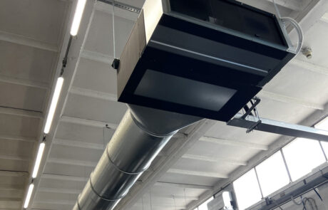 impianto canalizzato microforato Mitsubishi Electric da 55 kW